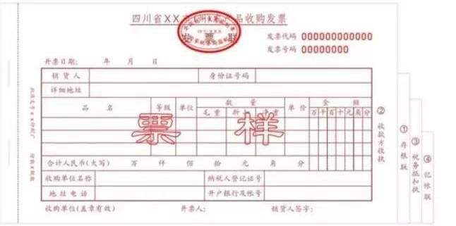農(nóng)產(chǎn)品收購發(fā)票