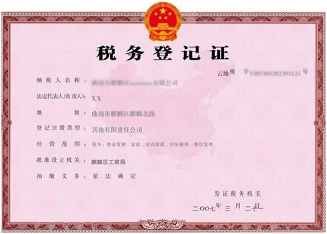 稅務登記證 稅號